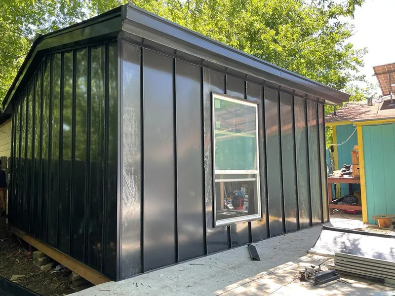 Black standing seam metal wall panels for Metal Roof Installation in Nottingham